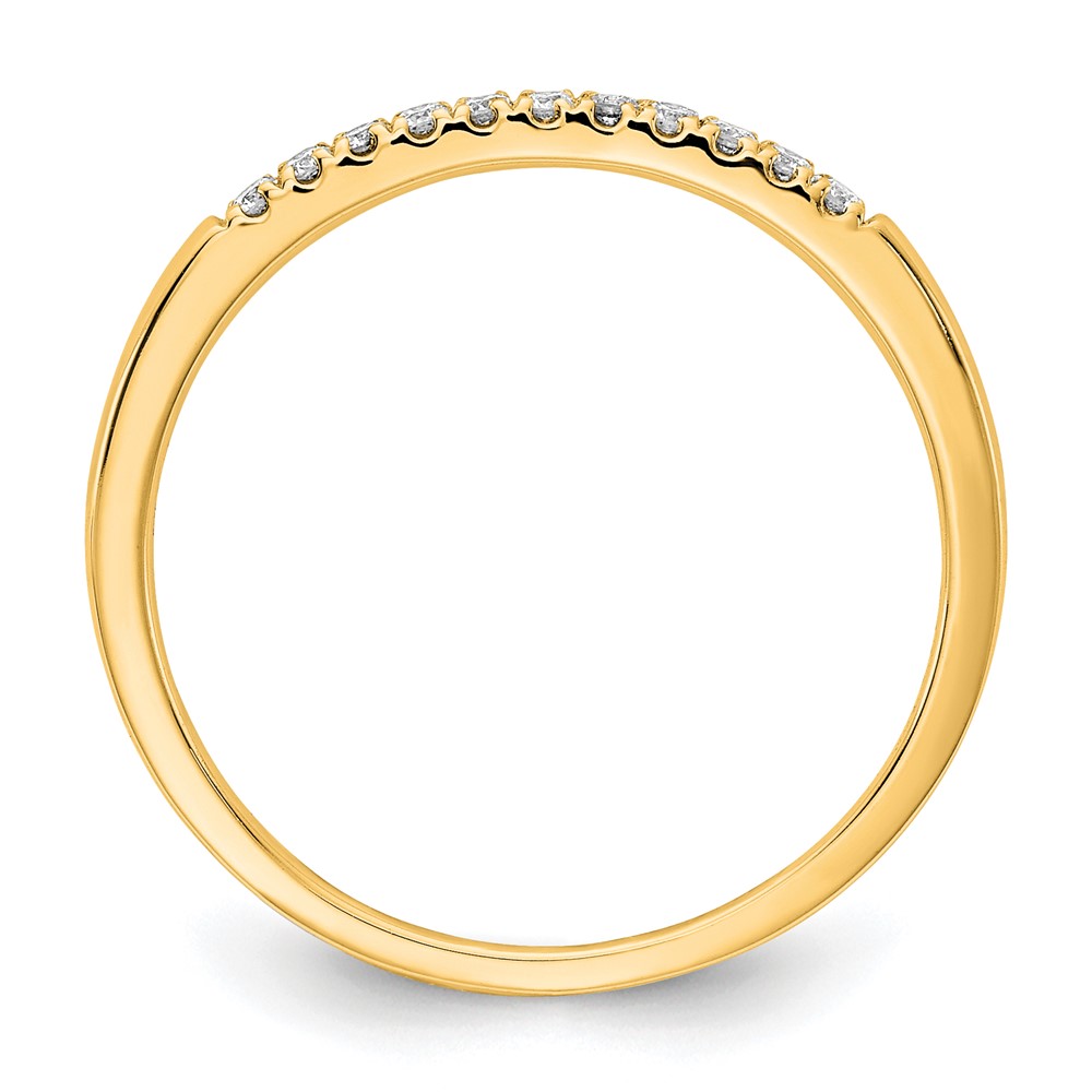 14k 1/10 carat Lab Grown Diamond VS/SI+ G+ Complete Wedding Band - 1