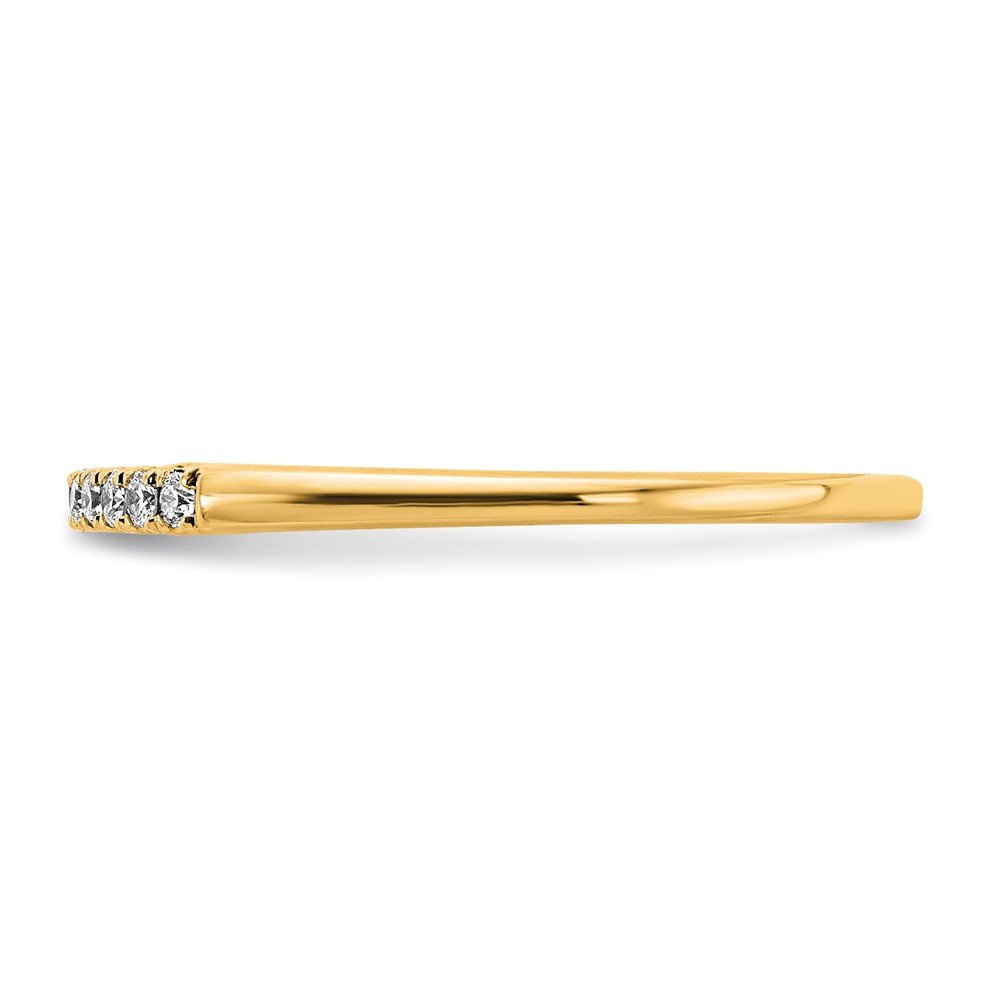 14k 1/10 carat Lab Grown Diamond VS/SI+ G+ Complete Wedding Band - 2