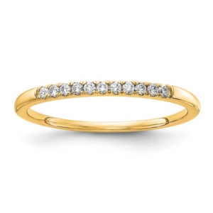 14k 1/10 carat Lab Grown Diamond VS/SI+ G+ Complete Wedding Band - 0