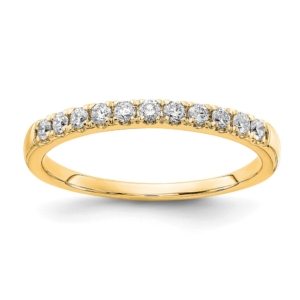 14k 1/5 carat Lab Grown Diamond VS/SI+ G+ Complete Wedding Band - 0