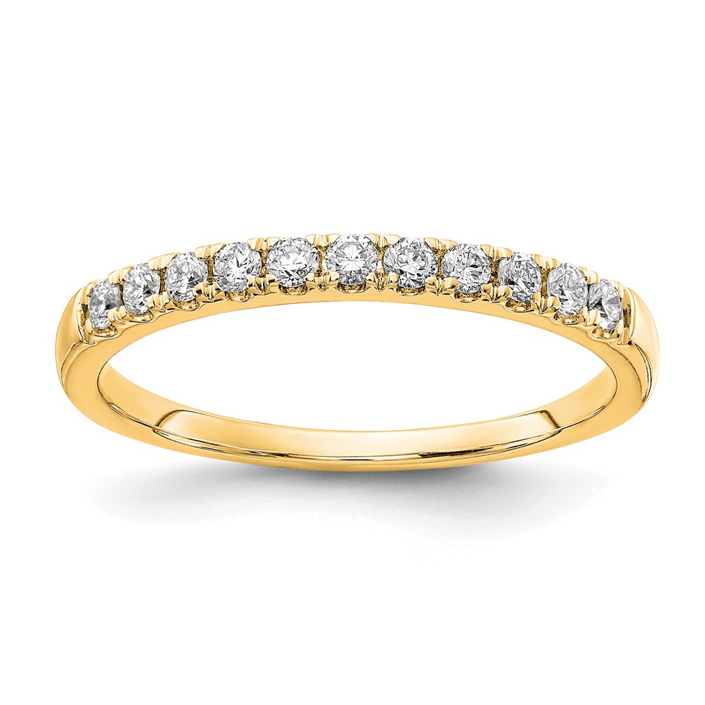 14k 1/5 carat Lab Grown Diamond VS/SI+ G+ Complete Wedding Band - 0