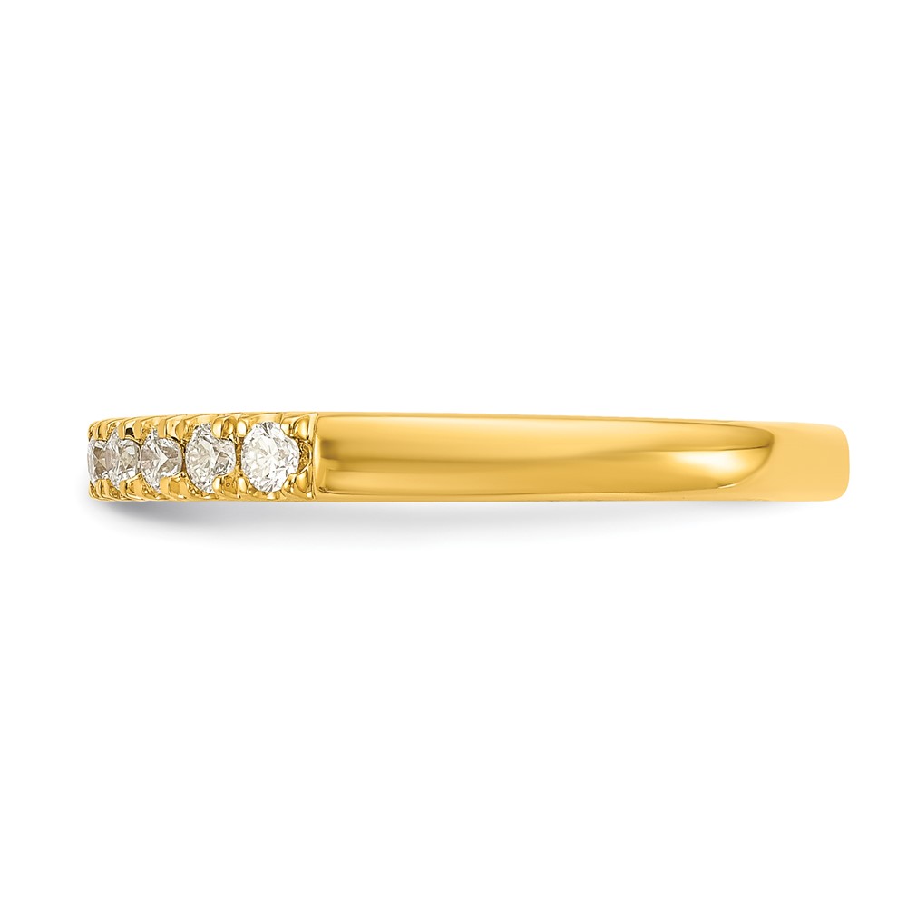 14k 1/5 carat Lab Grown Diamond VS/SI+ G+ Complete Wedding Band - 1