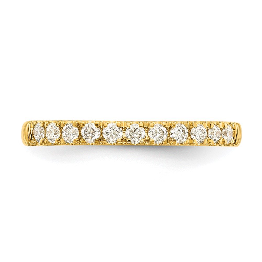 14k 1/5 carat Lab Grown Diamond VS/SI+ G+ Complete Wedding Band - 2