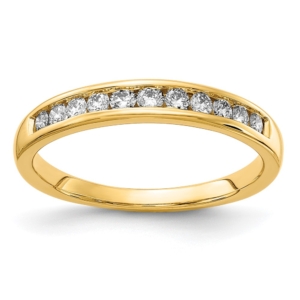 14k 1/3 carat Lab Grown Diamond VS/SI+ G+ Complete Channel Set Band - 0