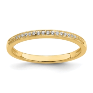 10k 1/15 carat Lab Grown Diamond VS/SI+ G+ Complete Wedding Band - 0