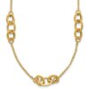 14k Polished Fancy Linked Ovals 5-Station 18 inch Necklace - 0