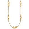 14k Polished Fancy Linked Ovals 5-Station 18 inch Necklace - 1