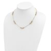 14k Polished Fancy Linked Ovals 5-Station 18 inch Necklace - 3