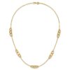 14k Polished Fancy Linked Ovals 5-Station 18 inch Necklace - 4