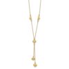 14k Polished Diamond-cut Puffed Hearts 16 inch Lariat Necklace Plus 2 inch Extender - 1