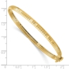 14K Polished and Satin Diamond-cut 4mm 7.5 inch Omega Bracelet - 2
