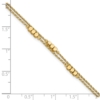 14K Polished Diamond-cut Beaded Double Strand 7.5 inch Bracelet - 2