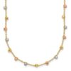 14K Tri-color Polished Diamond-cut Fancy Beaded 18 inch Necklace - 0 14K Tri-color Polished Diamond-cut Fancy Beaded 18 inch Necklace - 0