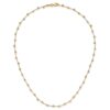 14K Tri-color Polished Diamond-cut Fancy Beaded 18 inch Necklace - 4 14K Tri-color Polished Diamond-cut Fancy Beaded 18 inch Necklace - 4