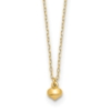 14k Polished Tiny Puffed Heart Pendant 16.5 inch Necklace - 0