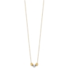 14K Two-tone Polished Laser-cut Beads 17 inch Necklace - 1