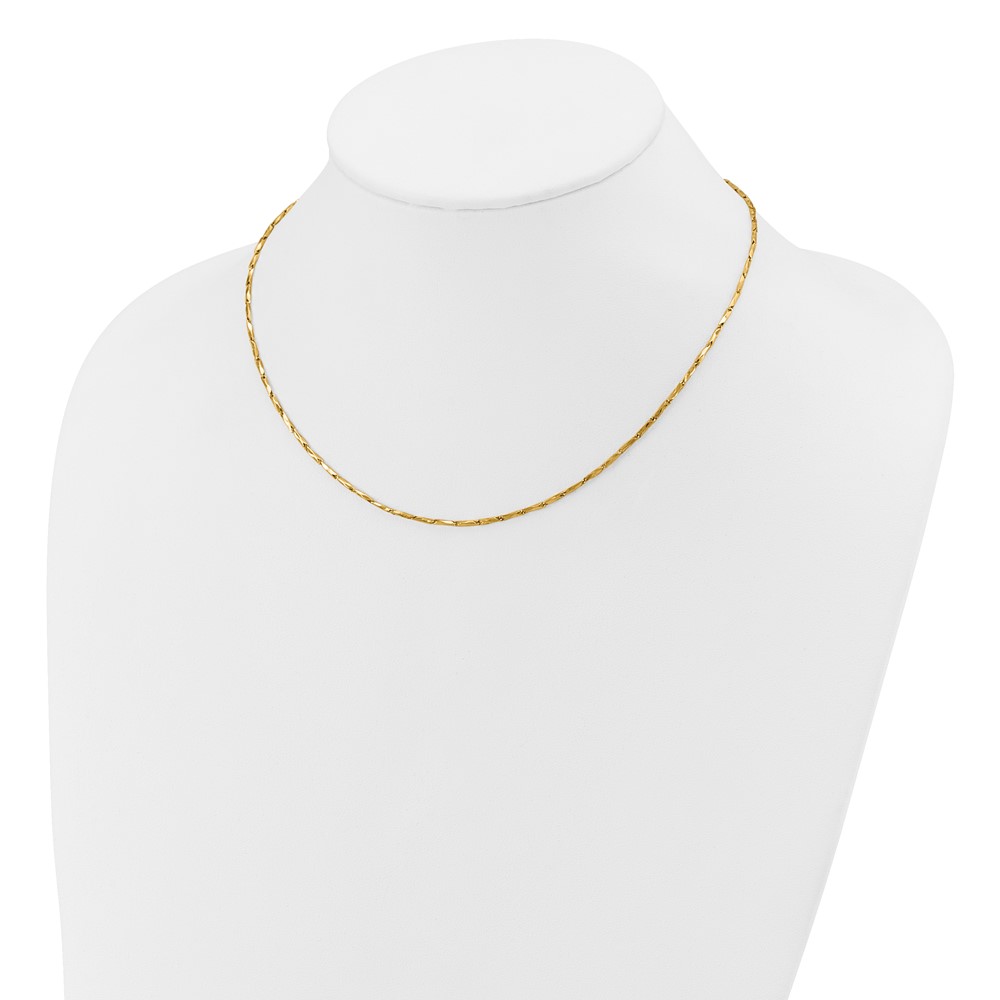 14K Polished Fancy Link 17 inch Necklace - 3