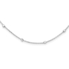 14K White Gold Polished Cube Stations 16 inch Necklace Plus 2 inch Extender - 0