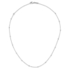 14K White Gold Polished Cube Stations 16 inch Necklace Plus 2 inch Extender - 2