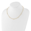 14k Mirror Beads and Diamond-cut Rope Chain 7-Station 18 inch Necklace - 1