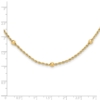14k Mirror Beads and Diamond-cut Rope Chain 7-Station 18 inch Necklace - 3