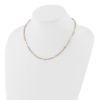 14K Two-tone Polished Beads and Oval Bars 18 inch Necklace - 1