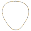 14K Two-tone Polished Beads and Oval Bars 18 inch Necklace - 2