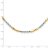 14K Two-tone Polished Beads and Oval Bars 18 inch Necklace - 3