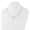 14K Polished Heart Lock Charm Paperclip Link 17.25 inch Necklace - 2