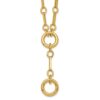14k Polished Fancy Long Link with Circles 17.5 inch Y-Drop Necklace - 0