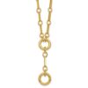 14k Polished Fancy Long Link with Circles 17.5 inch Y-Drop Necklace - 1