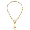 14k Polished Fancy Long Link with Circles 17.5 inch Y-Drop Necklace - 3