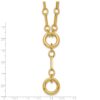 14k Polished Fancy Long Link with Circles 17.5 inch Y-Drop Necklace - 4
