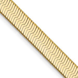 14K 20 inch 5mm Silky Herringbone with Lobster Clasp Chain - 0