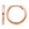 14k Rose Gold Round Hinged Hoop Earrings - 0 14k Rose Gold Round Hinged Hoop Earrings - 0