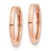 14k Rose Gold Round Hinged Hoop Earrings - 1 14k Rose Gold Round Hinged Hoop Earrings - 1