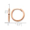 14k Rose Gold Round Hinged Hoop Earrings - 3 14k Rose Gold Round Hinged Hoop Earrings - 3