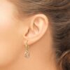 14K Tri-Color Polished Dangle Leverback Earrings - 2