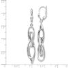 14K White Gold Polished Dangle Leverback Earrings - 3 14K White Gold Polished Dangle Leverback Earrings - 3