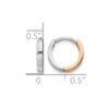 14k Two-tone Rose and White Gold 1.75mm Hinged Hoop Earrings - 3 14k Two-tone Rose and White Gold 1.75mm Hinged Hoop Earrings - 3