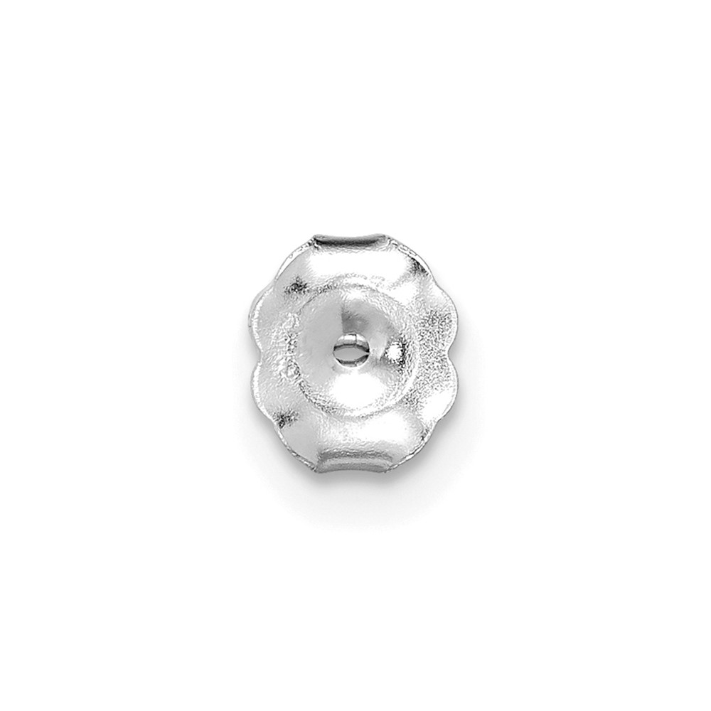 14k White Gold 1/4 carat Lab Grown Diamond VS+ F+ Princess Complete Four Prong Stud Earrings - 4