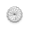 14k White Gold 4 carat Lab Grown Diamond VS+ F+ Round Complete Three Prong Stud Earrings - 5