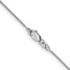 14K White Gold 18 inch .8mm Round Snake with Lobster Clasp Chain - 2