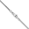 14K White Gold 30 inch 1.6mm Round Snake Lobster Clasp Chain - 2