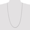 14K White Gold 30 inch 1.6mm Round Snake Lobster Clasp Chain - 3