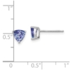 14k White Gold 5mm Trillion Tanzanite Post Earrings - 3