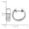 14k White Gold Round Hinged Hoop Earrings - 3 14k White Gold Round Hinged Hoop Earrings - 3