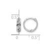 14k White Gold D/C Hinged Hoop Earrings - 3 14k White Gold D/C Hinged Hoop Earrings - 3