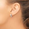 14k Rose Gold Polished Hinged Hoop Earrings - 2