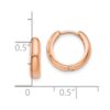 14k Rose Gold Polished Hinged Hoop Earrings - 3